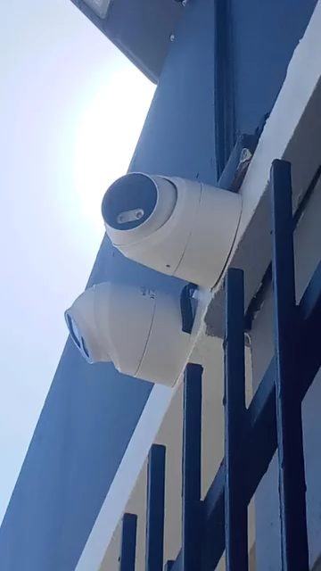 Turret cameras on a building — Ibarra's Security video, Perris CA