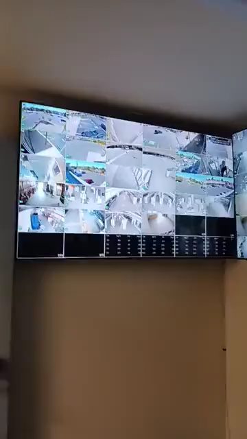 Video wall with every camera — Ibarra's Security video, Perris CA
